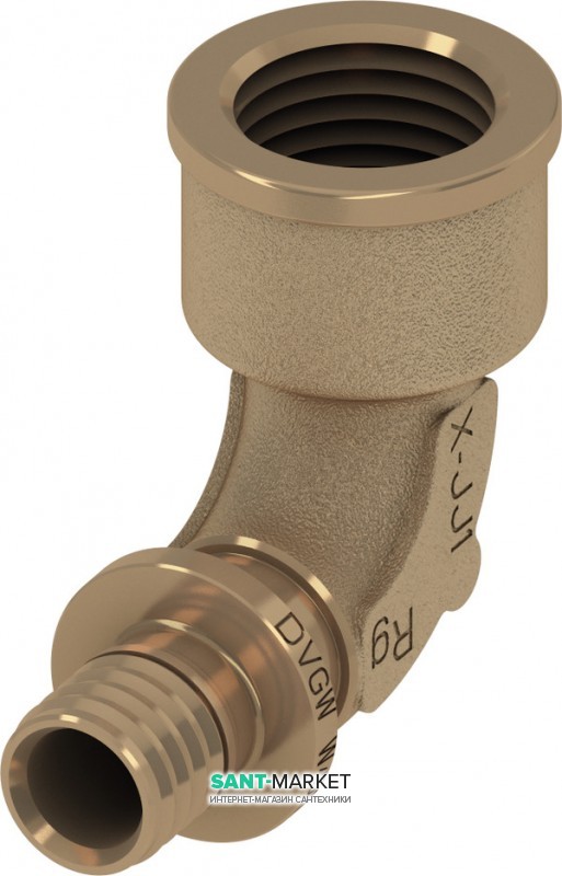 Уголок соединительный 90° TECE TECEflex внутренняя резьба 20 х 1/2 бронза 708102