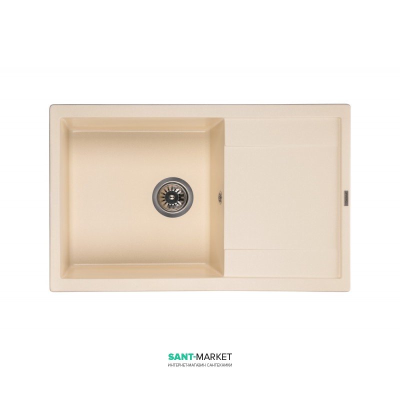 Мойка для кухни Granado Alicante врезная 78х49,5 см наногранит ivory 2404