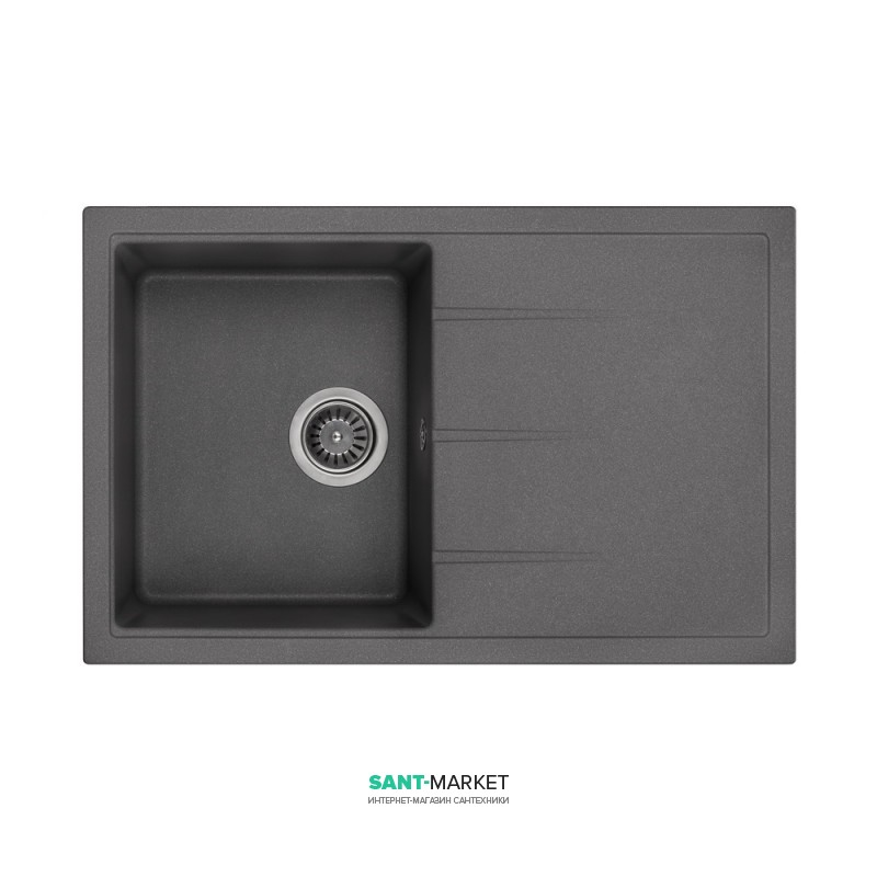 Мийка для кухні Granado Toledo врізна 78х50 см нанограніт grafito 2109