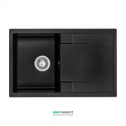 Мойка для кухни Granado Vigo врезная 77,5х49,5 см наногранит black shine 1401