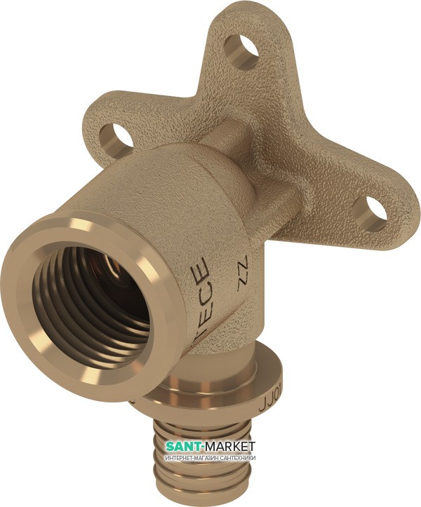 Куточок з настінним кріпленням Tece TECEflex з внутрішнім різьбленням 20x3 / 4 бронза 708612