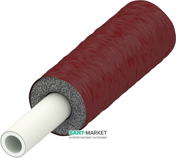 Універсальна багатошарова труба TECE TECEflex d 16x2.7 мм в термоізоляції RS 9 мм бухта 75 м червоний 731616