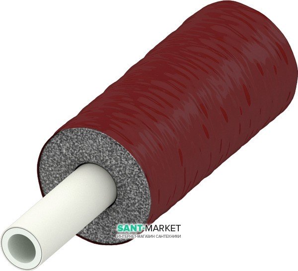 Универсальная многослойная труба TECE TECEflex d 25х4.0 мм в термоизоляции RS 13 мм бухта 50 м красный 731925