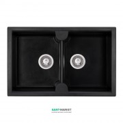 Мойка для кухни Granado Cordoba врезная 78х50 см наногранит black shine 1201