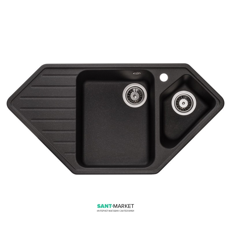Мийка для кухні Granado Ibiza врізна 97,9х50 см нанограніт black shine 1801
