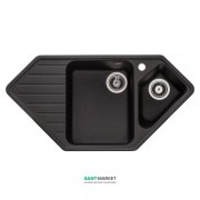 Мойка для кухни Granado Ibiza врезная 97,9х50 см наногранит black shine 1801