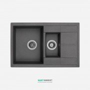 Мийка для кухні Granado Leon врізна 76,5х49 см нанограніт grafito 1009