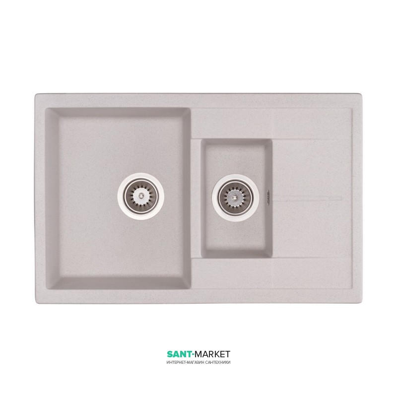 Мийка для кухні Granado Leon врізна 76,5х49 см нанограніт gris 1008