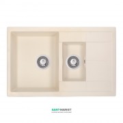 Мийка для кухні Granado Leon врізна 76,5х49 см нанограніт ivory 1004