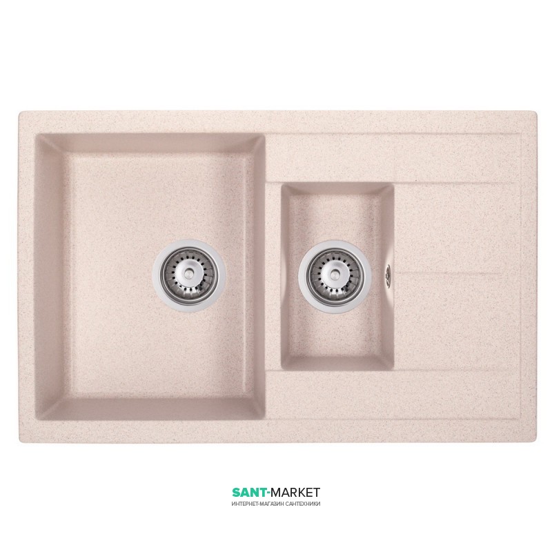 Мойка для кухни Granado Leon врезная 76,5х49 см наногранит terra 1003