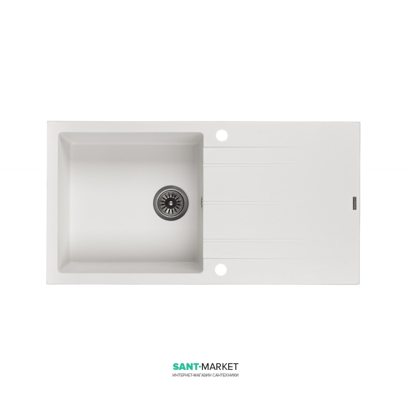 Мийка для кухні Granado Mora врізна 95,2х49,7 см нанограніт white 2605