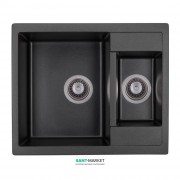 Мойка для кухни Granado Samora врезная 57,9х48,8 см наногранит black shine 0901