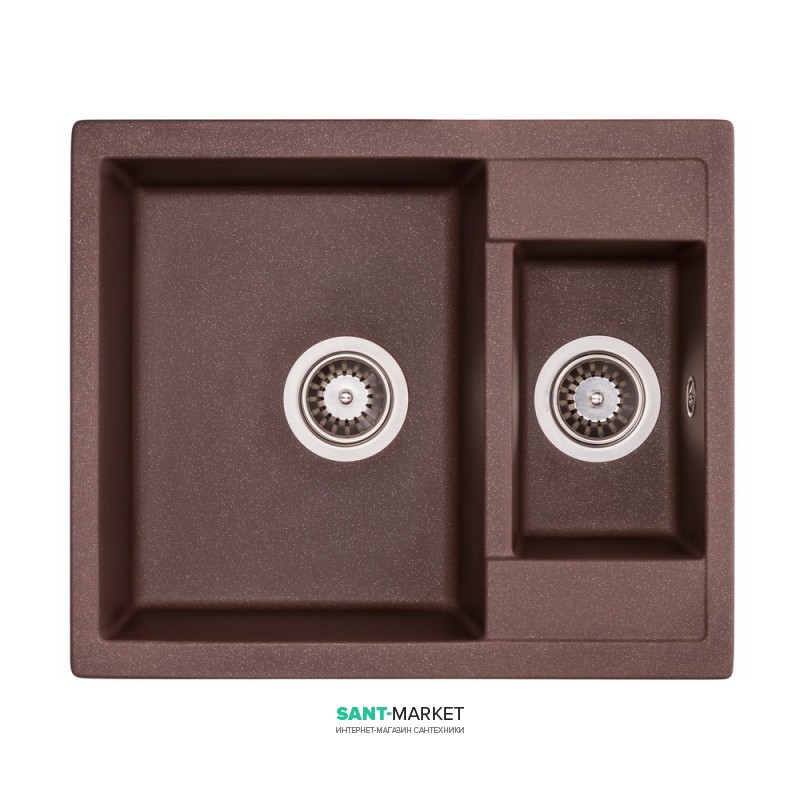 Мийка для кухні Granado Samora врізна 57,9х48,8 см нанограніт marron 0906