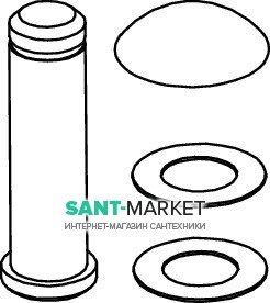 Центральний кріпильний болт TECE TECEflex зі стопорним кільцем для преса 720048