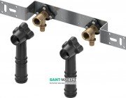 Монтажный комплект Tece TECEflex с настенными уголками для смесителя 20 х 1/2'' и звукоизоляционными элементами 720562