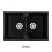 Мийка для кухні Granado Cordoba врізна 78х50 см нанограніт black shine 1201