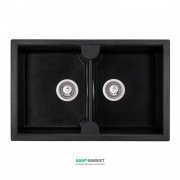 Мийка для кухні Granado Cordoba врізна 78х50 см нанограніт black shine 1201