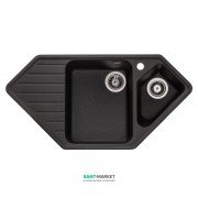 Мойка для кухни Granado Ibiza врезная 97,9х50 см наногранит black shine 1801