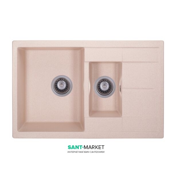 Мойка для кухни Granado Leon врезная 76,5х49 см наногранит avena 1002