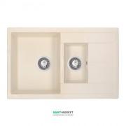 Мийка для кухні Granado Leon врізна 76,5х49 см нанограніт ivory 1004