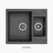 Мийка для кухні Granado Samora врізна 57,9х48,8 см нанограніт grafito 0909