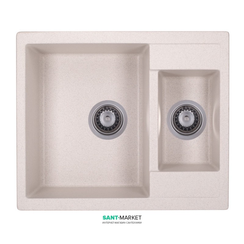 Мойка для кухни Granado Samora врезная 57,9х48,8 см наногранит terra 0903