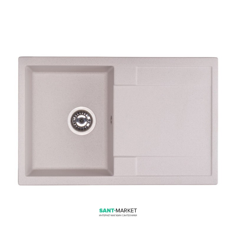 Мойка для кухни Granado Vigo врезная 77,5х49,5 см наногранит gris 1408