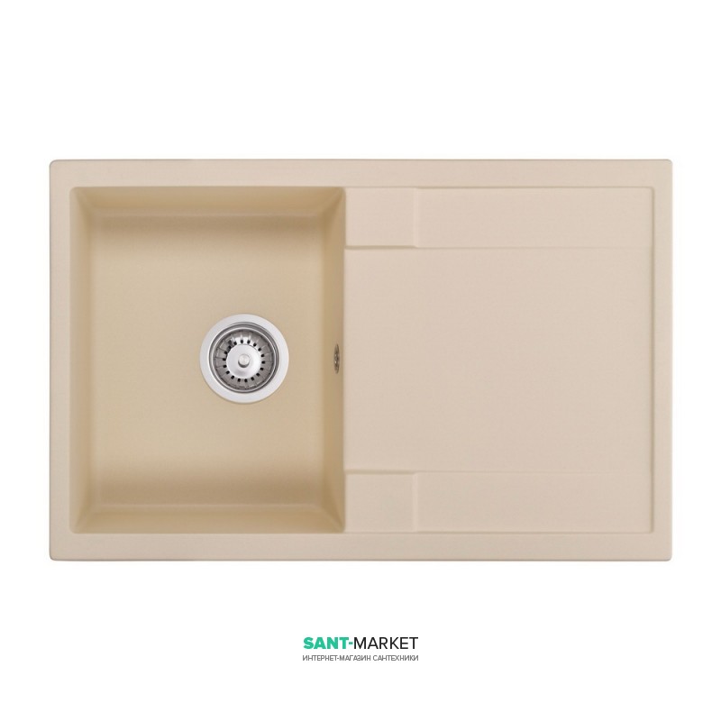 Мийка для кухні Granado Vigo врізна 77,5х49,5 см нанограніт ivory 1404