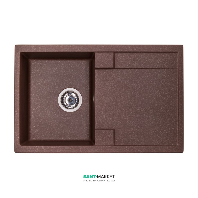 Мойка для кухни Granado Vigo врезная 77,5х49,5 см наногранит marron 1406