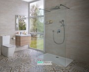 Стенка душевая Jika Cubito Pure Perla Glass 120 см прозрачное стекло H2674200026681