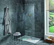 Стенка душевая Jika Cubito Pure Perla Glass 130 см серебристый профиль прозрачное стекло H2674240026681