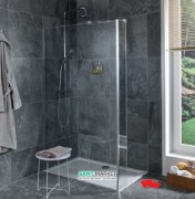 Стенка душевая Jika Cubito Pure Perla Glass 69.7 см серебристый профиль прозрачное стекло H2684210026681