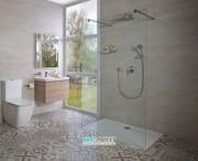 Стенка душевая Jika Cubito Pure Perla Glass 140 см прозрачное стекло H2674220026681