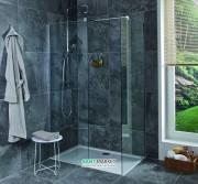 Стінки душові Jika Cubito Pure Perla Glass сріблястий профіль прозоре скло H2684250026681