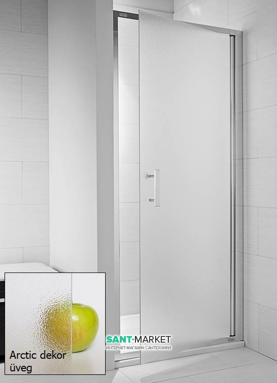 Двері душова Jika Cubito Pure 100х195 см профіль хром скло Arctic H2542430026661