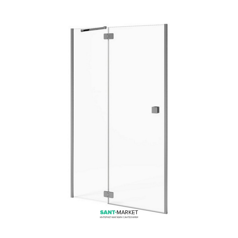 Дверь душевая Jika Cubito Pure 120х195 см левосторонняя профиль хром прозрачное стекло H2544260026681