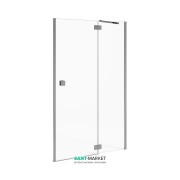 Дверь душевая Jika Cubito Pure 80х195 см правосторонняя профиль хром прозрачное стекло H2544210026681