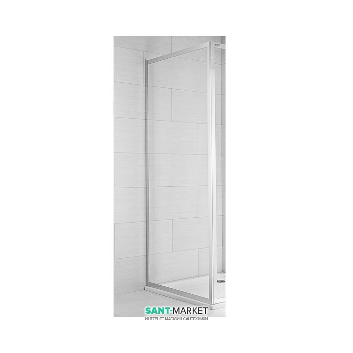 Стінка душова Jika Cubito Pure 90х195 см профіль хром прозоре скло H2972420026681