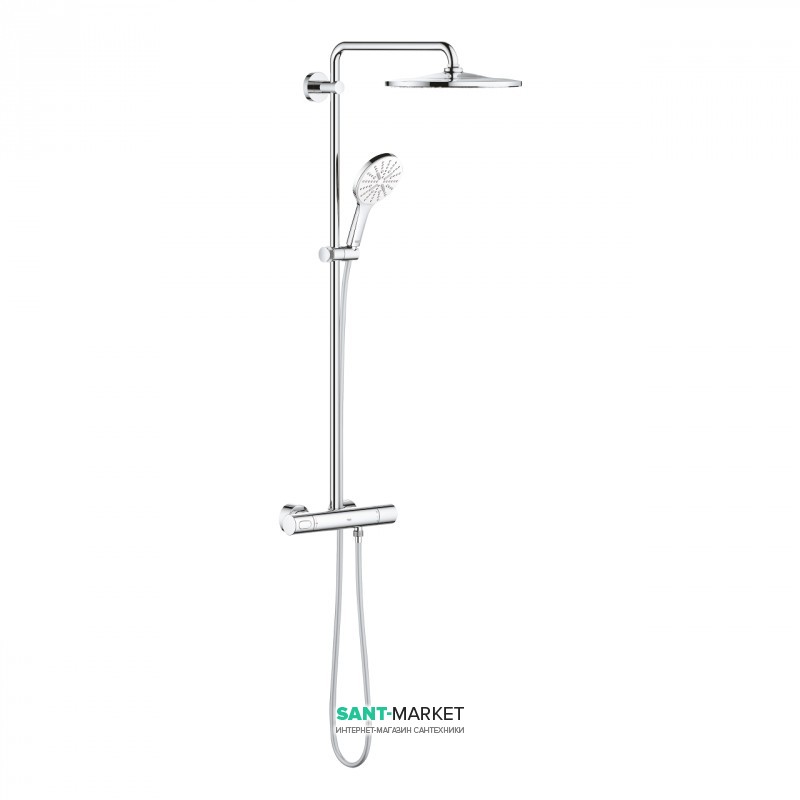 Душова система Grohe Rainshower SmartActive 310 Mono з термостатом біла місяць 26647LS0