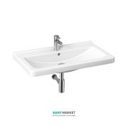 Раковина для ванної підвісити Jika Cubito perla 85 см кераміка білий H8104261001041