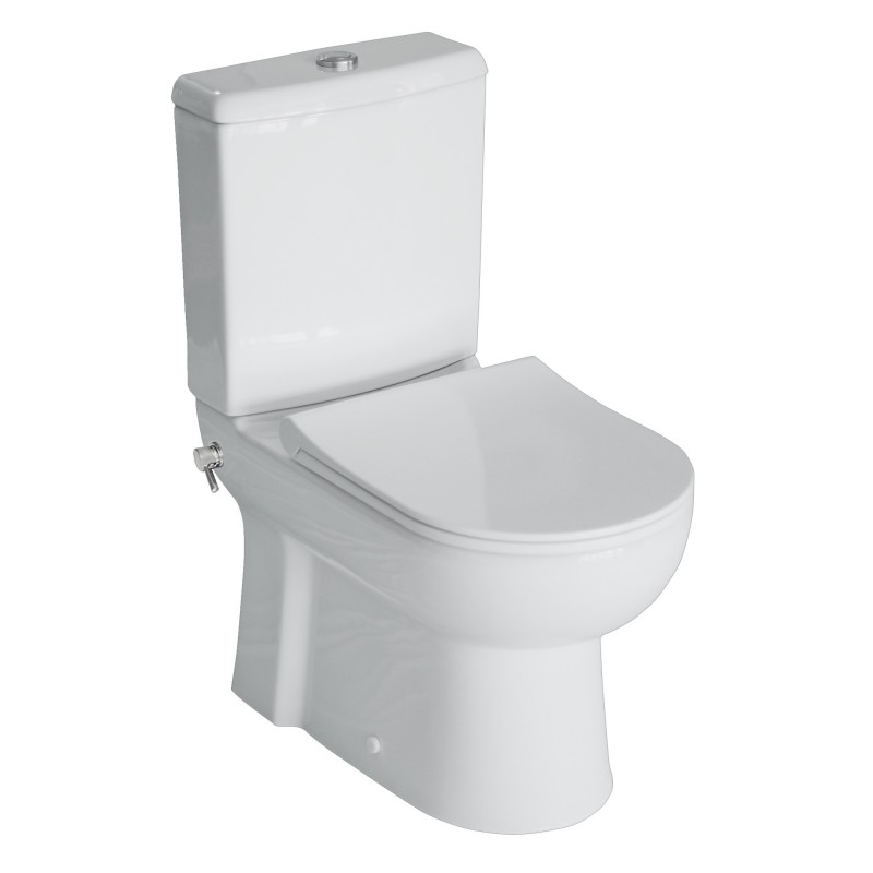 Унітаз-біде компакт пристінний Volle Virgo з сидінням Slim Soft Close білий 13-23-303