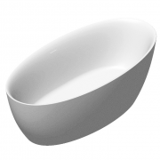 Ванна акрилова Volle 170х82 овальна з сифоном click-clack білий матовий 12-22-810М