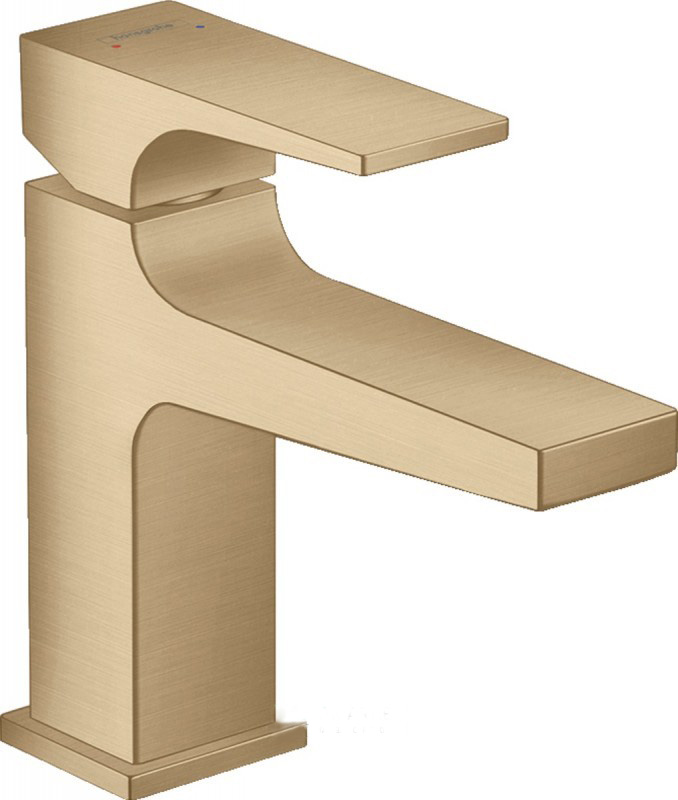 Смеситель для раковины Hansgrohe Metropol 100 с донным клапаном однорычажный бронза шлифованная 32500140