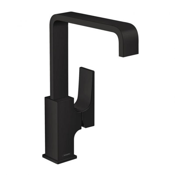 Смеситель для раковины Hansgrohe Metropol 230 с донным клапаном однорычажный черный матовый 32511670