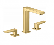 Змішувач для раковини Hansgrohe Metropol 160 з донним клапаном двухвентильний поліроване золото 32515990