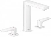 Смеситель для раковины Hansgrohe Metropol 160 с донным клапаном двухвентильный белый матовый 32515700