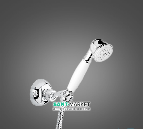 Душевой набор с настенным держателем Emmevi Deco-Tiffany белый BIO110