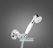 Душевой набор с настенным держателем Emmevi Deco-Tiffany белый BIO110