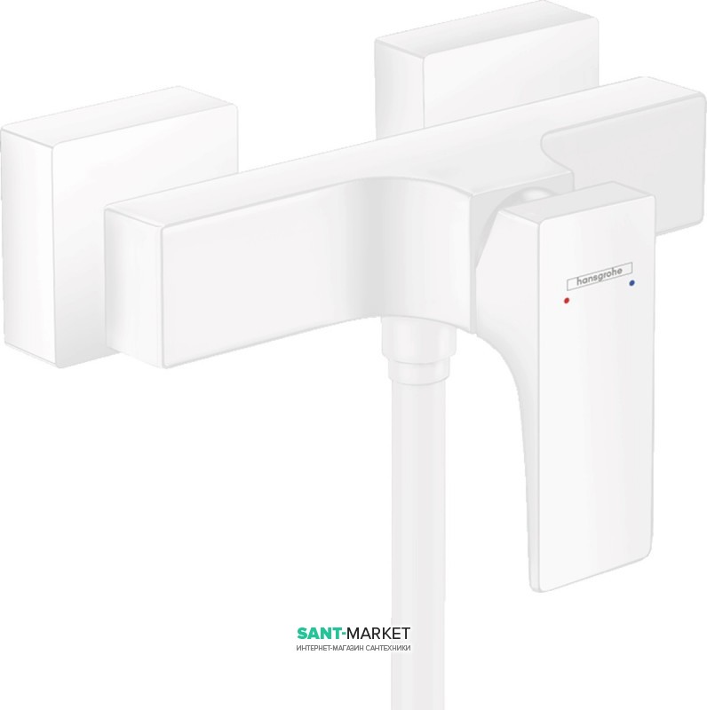 Смеситель для душа Hansgrohe Metropol однорычажный белый матовый 32560700