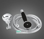 Душовий набір з настінним тримачем Emmevi Deco-Tiffany чорний матовий NEO110